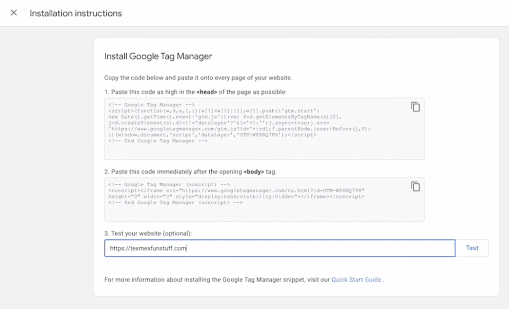 Tag Manager Code Loaded